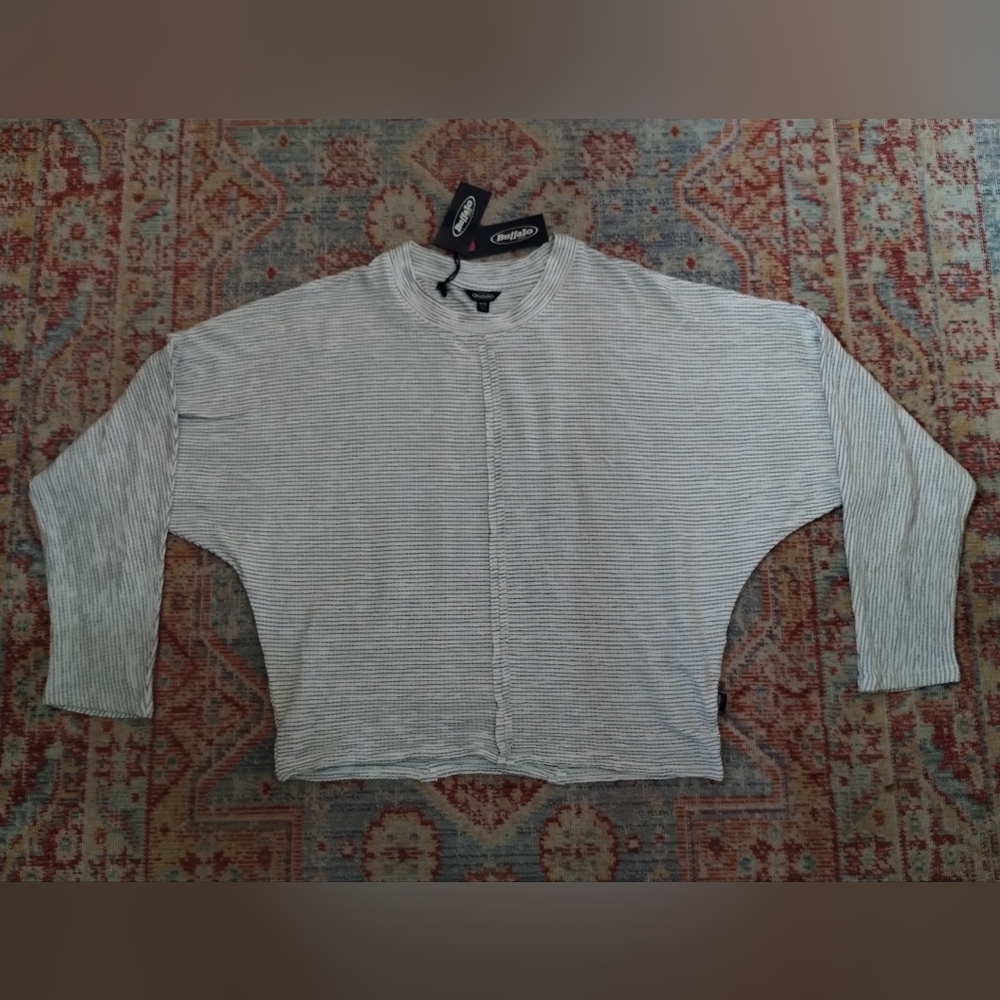 NWT Buffalo Jeans navy striped Dolman long sleeve top